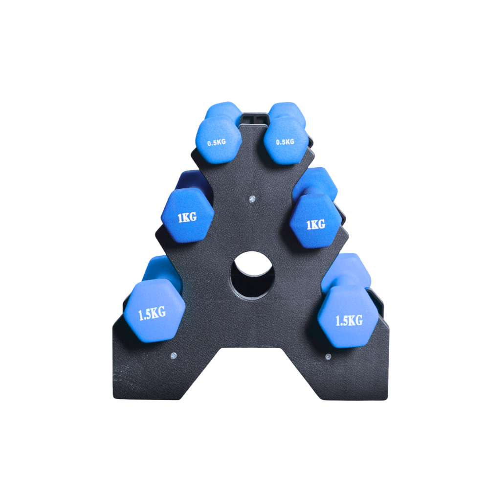 เซ็ตดัมเบล HOMEFITTOOLS ดัมเบล 3 คู่ SET 0.5/1/1.5 KG. สีน้ำเงิน